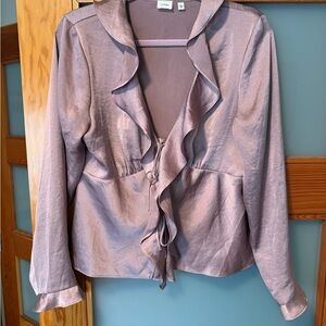 Lavender Ruffle Blouse